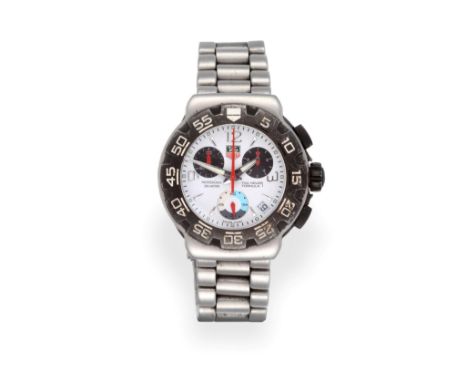 A Stainless Steel Calendar Chronograph Wristwatch, signed Tag Heuer, Professional 200 Meters, model: Formula 1, circa 2010, q