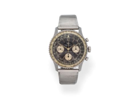 A Stainless Steel Chronograph Wristwatch, signed Breitling, Geneve, model: Navitimer, ref: 806, 1966, (calibre venus 178) lev