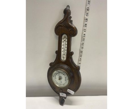 A oak cased barometer L52cm, shipping unavailable 
