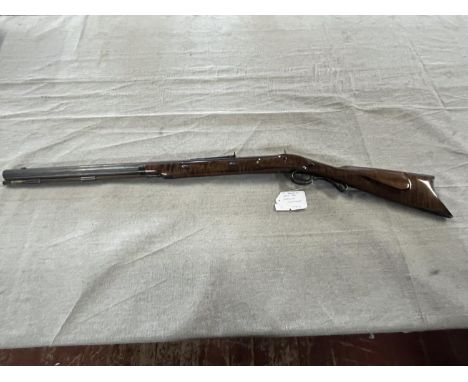 A Perdersoli .50 calibre muzzle loading single shot rifle allegedly used by Robert Redford in the film Jerimia Johnson. Black