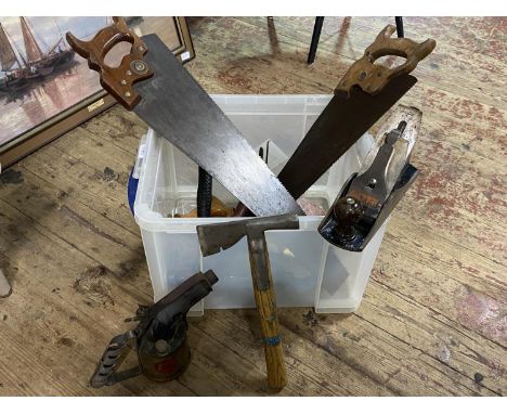 A good selection of vintage wood working tools &amp; other, including Stanley No 4.5 plane, Shipping unavailable 