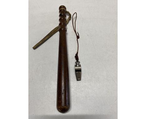 A vintage Thunderer whistle &amp; Policemans trucheon. 