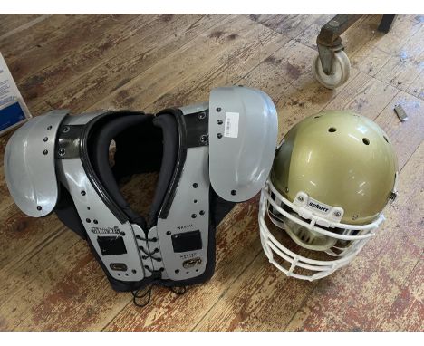 A Schutt American Football helmet &amp; shoulder armour  No shipping 