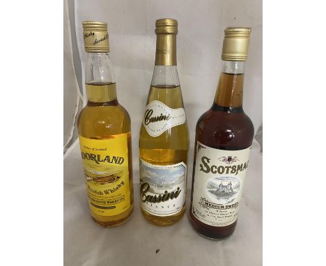 Three bottles of vintage alcohol 
