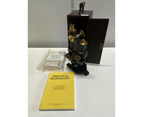 A vintage cased microscope R&amp;J Beck of London Ltd, shipping unavailable 