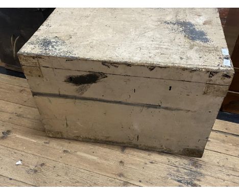 A large wooden storage/tool chest. 76cm x 50cm x 50cm. No shipping 