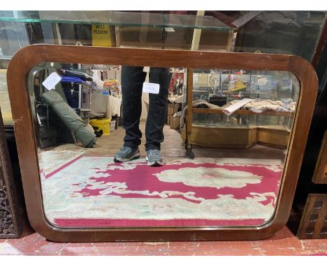 A vintage mid century mahogany mirrror. 72cm x 53cm. No shipping 