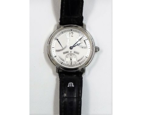 Good contemporary Maurice Lacroix Calendrier Retrograde gents stainless steel manual wristwatch with sapphire crystal visible
