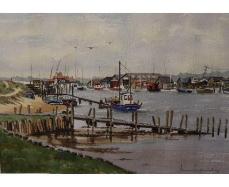 Alun EdwardsWalberswick, SuffolkWatercolourSignedTogether with another by the same hand of Ledbury, an oil painting of Upper 