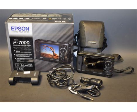 Photographic Equipment - An Epson P7000 Mutimedia Storage Viewer. 160GB Capacity, 4" Photo Fine Premia LCD Display, CF, SD/SD