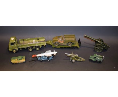 Diecast Toys - Dinky Toys Foden Army Truck;  Corgi Toys Thunderbolt missile and launcher;  Matchbox Centurion tank;  Scammell