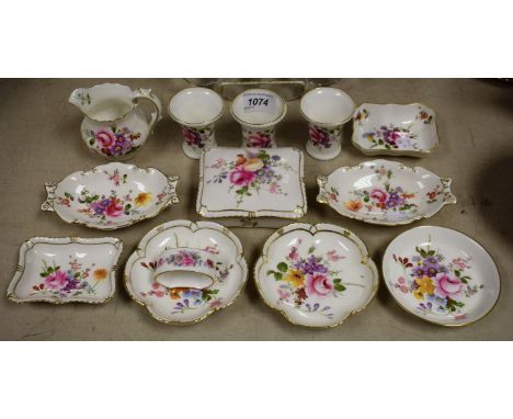 Ceramics - Royal Crown Derby Posies pattern including trinket trays, etc