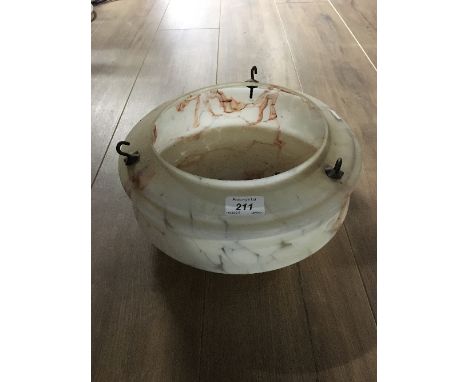 1920/30S VINTAGE LIGHT BOWL WITH CHAINS