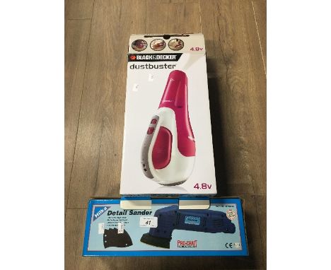 A DETAIL SANDER AND A BLACK &amp; DECKER DUSTBUSTER