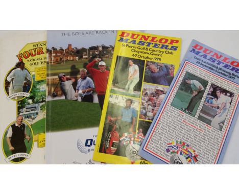 GOLF, programmes, inc. signed (), Dunlop Masters 1977 with Order of Play (signed by Eddie Pollard &amp; Antonio Garrido); 197