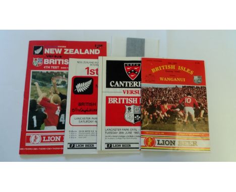 RUGBY UNION, British Lions selection, inc. programmes from tour to New Zealand 1983 (6), 1st &amp; 4th tests; v Canterbury, W