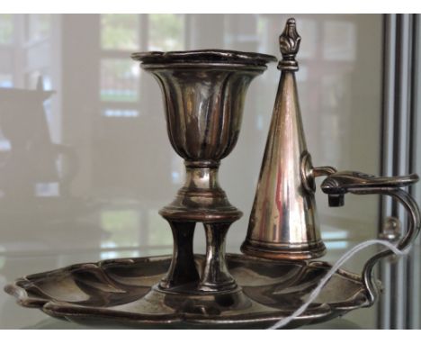 A 19th century Sheffield plate chamber stick