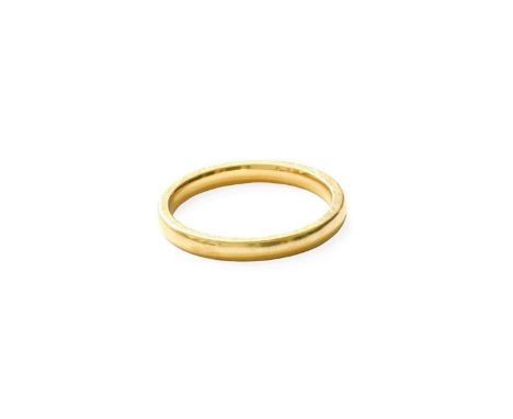 An 18 Carat Gold Band Ring, finger size TGross weight 4.8 grams.