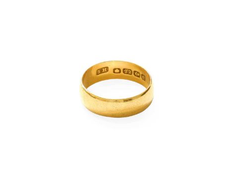 A 22 Carat Gold Band Ring, finger size N1/2Gross weight 4.2 grams