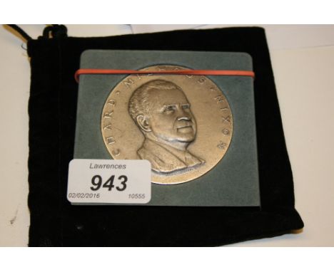 Silver medallion, ' Nixon's Inauguration, 1969 ' by the Medallic Art Company
