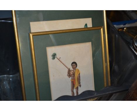 Nine various 19th Century Indian school watercolours, portrait and other scenes