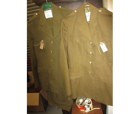 Two 20th Century army uniforms, Royal Artillery and Parachute regiments