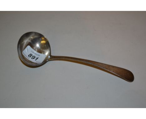 George III silver Old English pattern sauce ladle