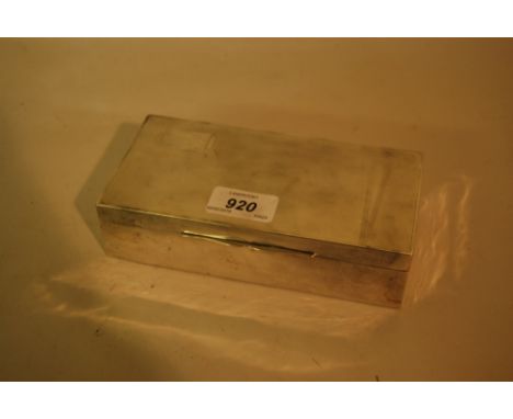 Birmingham silver rectangular cigarette box with engine turned cover (a/f)