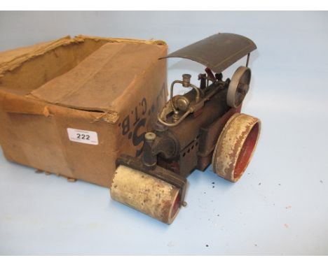 Early 20th Century childrens working model steam engine (a/f) in box