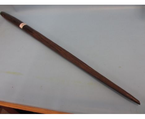 Native carved hardwood hunting pole