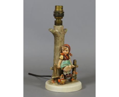 A Goebel tablelamp base by M. J. Hummel apple tree girl.