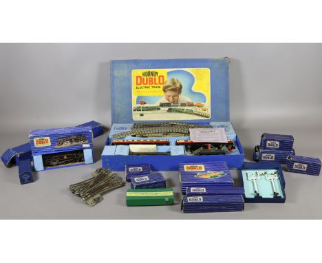 A boxed Hornby o'-o' three rail electric train set 'The Duchess of Montrose' along with boxed rolling stock a 2-6-4 tank engi