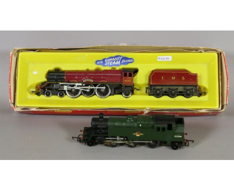 A boxed Hornby two rail o'o' gauge Princess Elizabeth locomotive and tender and two rail tank engine.