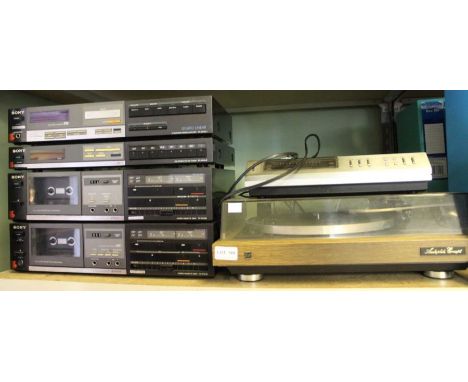 A selection of stereo equipment.Turntable - Dual, Model Number - CS505-4