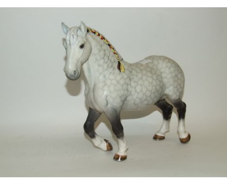 A Beswick Percheron, dappled grey, 2464, matt (lacks harness)