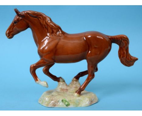 A Beswick Galloping Horse, chestnut, 1374, gloss (restored)  See illustration