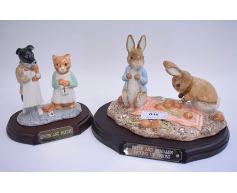 A Beswick Beatrix Potter limited edition tableau, Ginger and Pickles, 773/2750, BP-9d, and another similar, Peter and Benjami