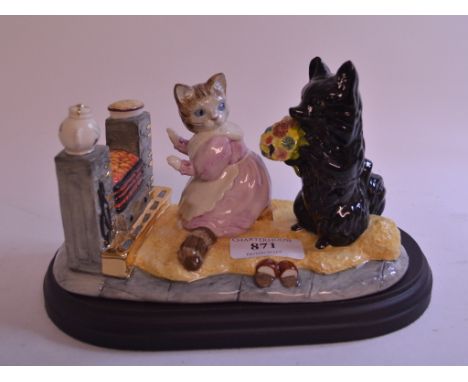 A Beswick Beatrix Potter limited edition tableau, Duchess and Ribby, 240/1500, BP-9d, with certificate and display stand 