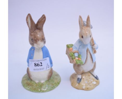 A Beswick Beatrix Potter figure, Sweet Peter Rabbit, 481/2950, BP-9d, with certificate, and another figure, Peter Rabbit Gard