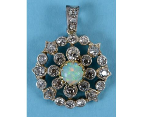 A revellite, diamond, seed pearl and enamel brooch, in a Tessier fitted box  See back cover colour illustration   Condition r