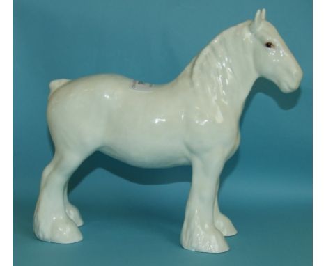 A Beswick Shire Mare, opaque, 818, gloss (with later painted eyes)