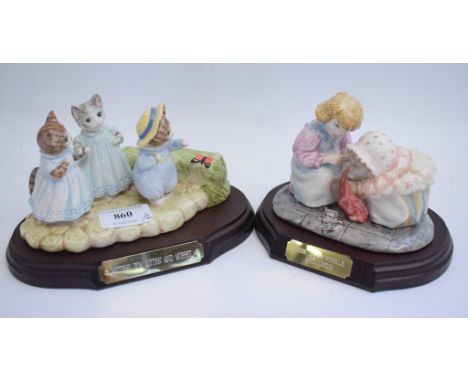 A Beswick Beatrix Potter limited edition tableau, Mrs Tiggy-Winkle and Lucie, 384/2950, BP-9d, boxed with certificate, and an