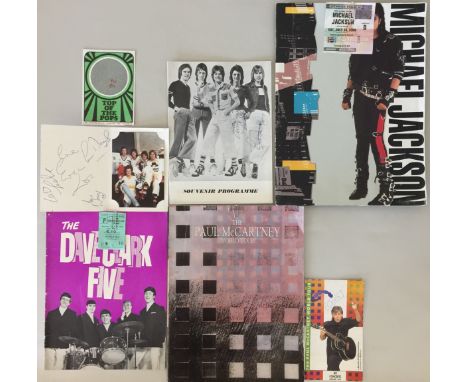 BAY CITY ROLLERS AUTOGRAPHS/60s/80s PROGRAMMES, Mixed lot of memorabilia to include: a card with a 9x13cm photograph of the B