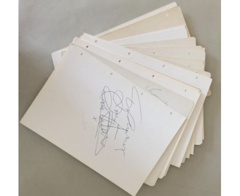 POP STARS SIGNED. 23 circa A4 sized pages from an autograph book featuring signatures from: The Osmonds, Manhattan Transfer, 