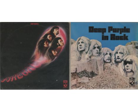 DEEP PURPLE - IN ROCK/FIREBALL - 1ST UK PRESSINGS. Rockin' on with Deep Purple with these 2 lovely original UK pressing LPs. 