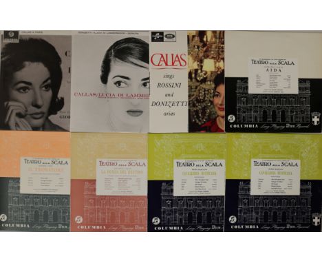 MARIA CALLAS - UK COLUMBIA LPs. Harmonious selection of 8 x (largely mono edition) LPs. Works are Callas À Paris (mono 33CX 1
