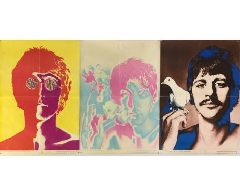 60s GIG POSTERS / AVEDON. Three Richard Avedon portrait prints (John, Paul and Ringo) measuring 18.5 x27", and then an assort