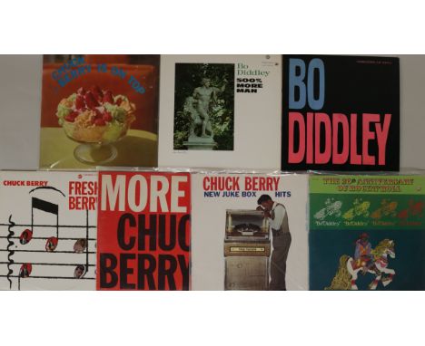 CHUCK BERRY/BO DIDDLEY (US CHESS/CHECKER LPs). Fruitful selection of 7 x early US pressing LPs from these two R&B masters! Ch