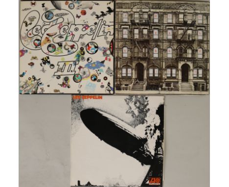 LED ZEPPELIN - I, III & PHYSICAL GRAFFITI - EARLY/ORIGINAL UK PRESSINGS. Superlative selection of 3 x essential Led Zep LPs. 