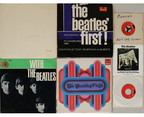 THE BEATLES - OVERSEAS LPs/7" WITH UK WHITE ALBUM. Solid selection of 4 x LPs with 3 x 7". Titles are The White Album (UK ste